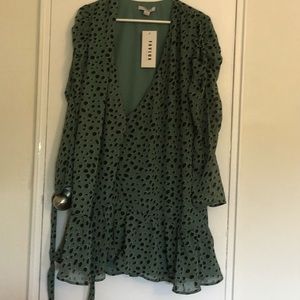 Wrap front dress